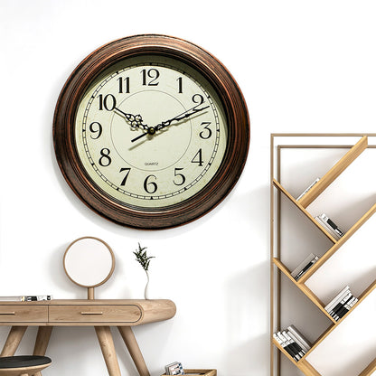 Silent Battery Powered Vintage Round Wall Clock