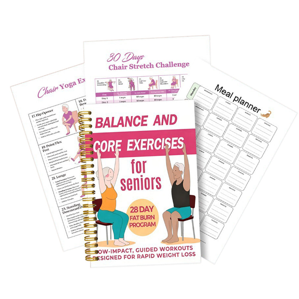 30 Day Chair Yoga Spiral Notebook Illustrated Sitting Guide