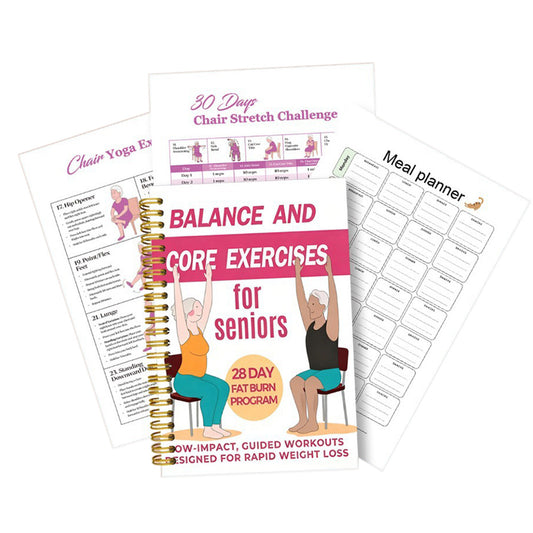 30 Day Chair Yoga Spiral Notebook Illustrated Sitting Guide