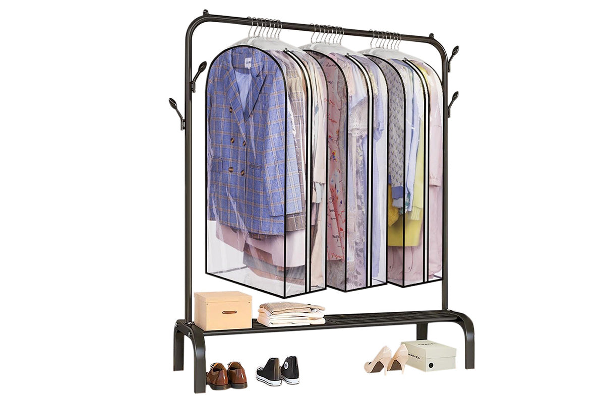 All Clear Garment Bags Hanging Clothes Waterproof for Suit Shirts Coats Dresses