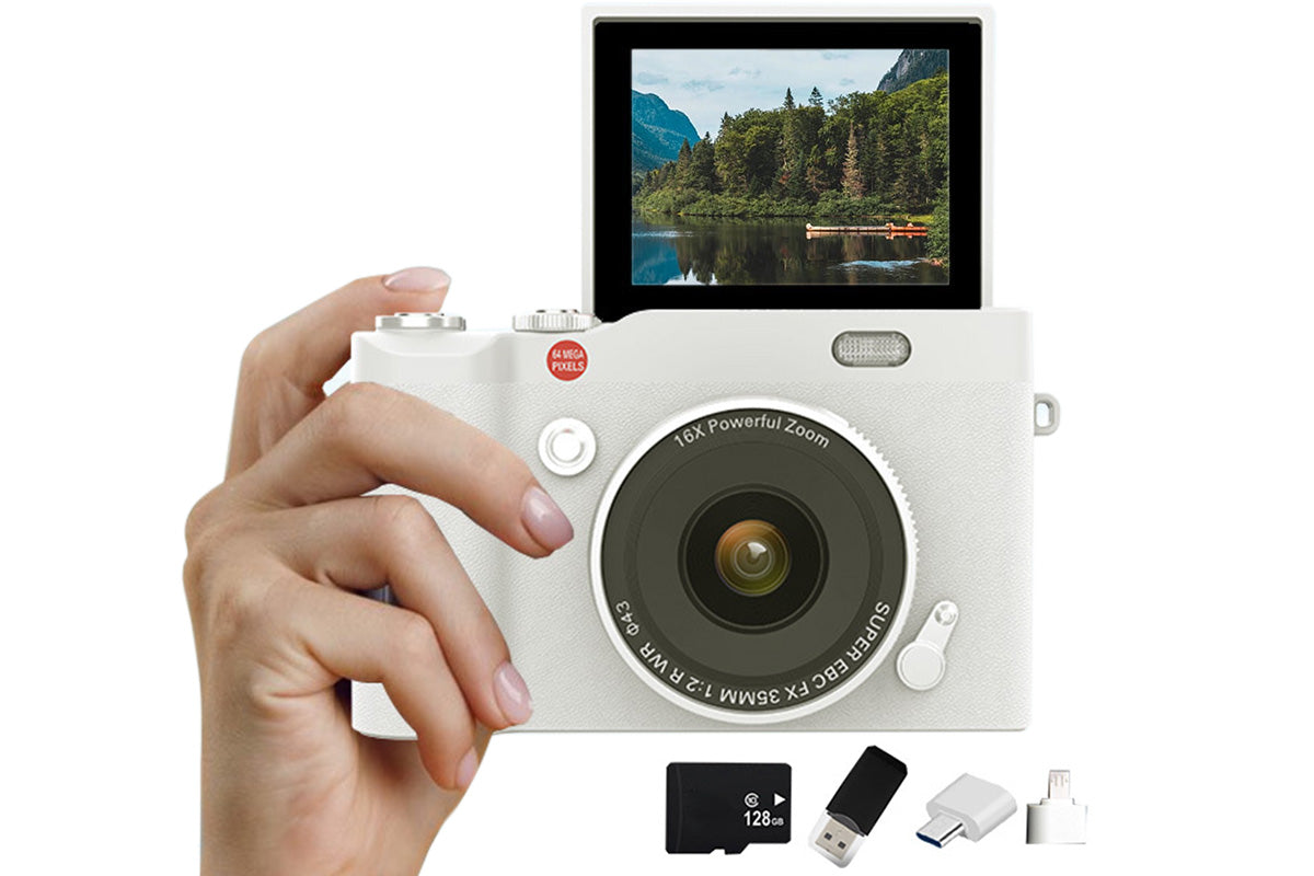 4K Digital Camera for Photography and Vlogging 64MP Compact Autofocus