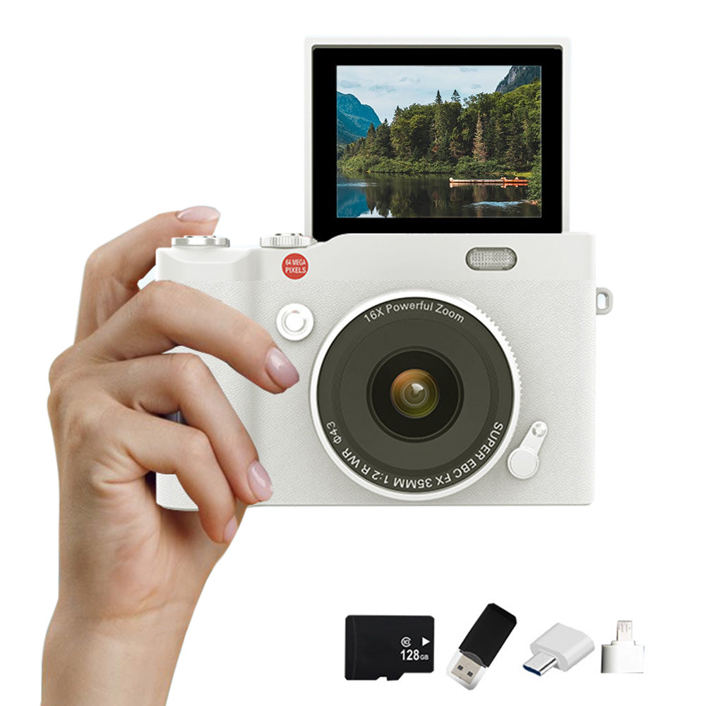 4K Digital Camera for Photography and Vlogging 64MP Compact Autofocus