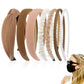 7 Piece Retro Pearl and Ribbon Hair Headband Set for Women