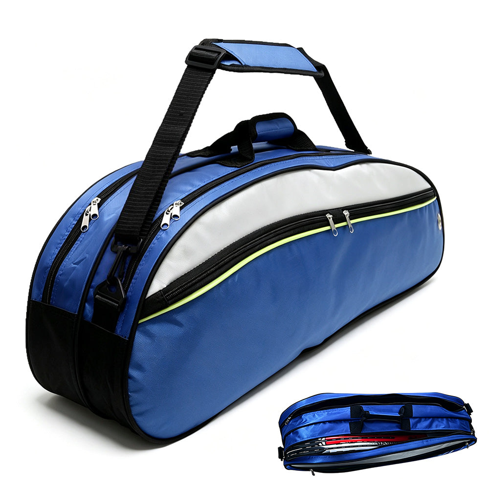 Badminton Bag for 4 to 6 Rackets with Shoe Compartment and Shoulder Strap