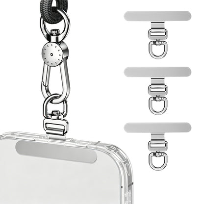 3 PCS Rotating Phone Tether Tab Stainless Steel Phone Strap Holder for most Phone Cases