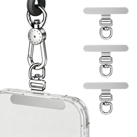 3 PCS Rotating Phone Tether Tab Stainless Steel Phone Strap Holder for most Phone Cases