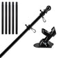 Flag Pole Kit with 360-Degree Rotating Flag Pole Rings Two-Position Bracket