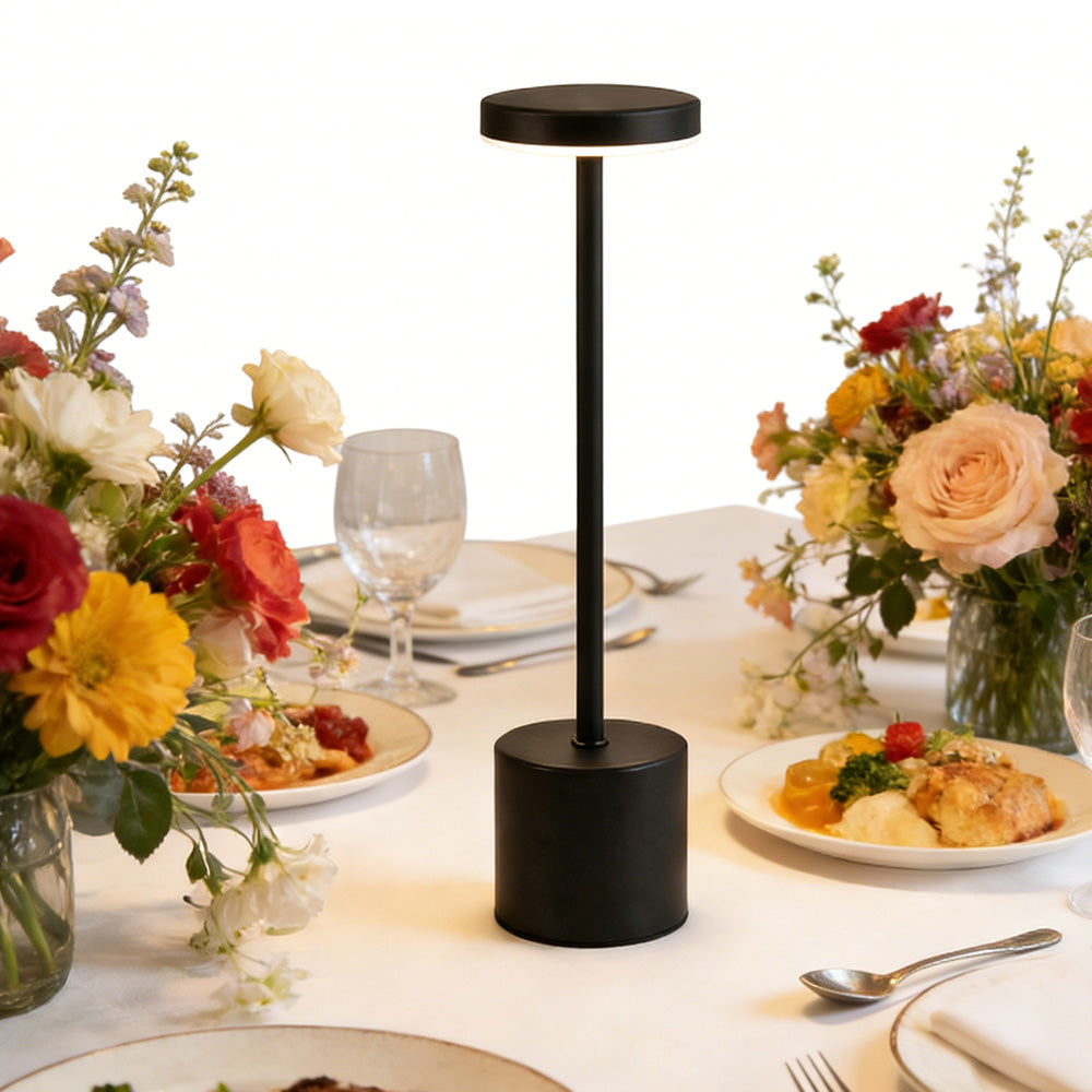 Three Color Rechargeable Touch Cordless Table Lamp for Dining Room