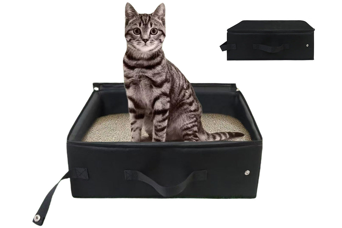 Foldable Portable Travel Litter Box for Cats Waterproof Lightweight & Easy to Clean