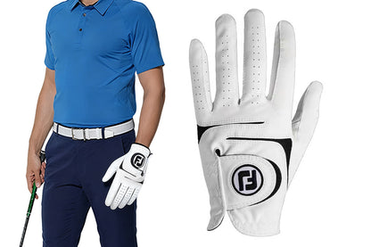 One-Hand Mens Golf Glove PU Non Slip Practice Gloves Adjustable