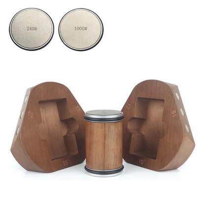 Rolling Knife Sharpener with 6 Angles Secure Base for Kitchen Knives
