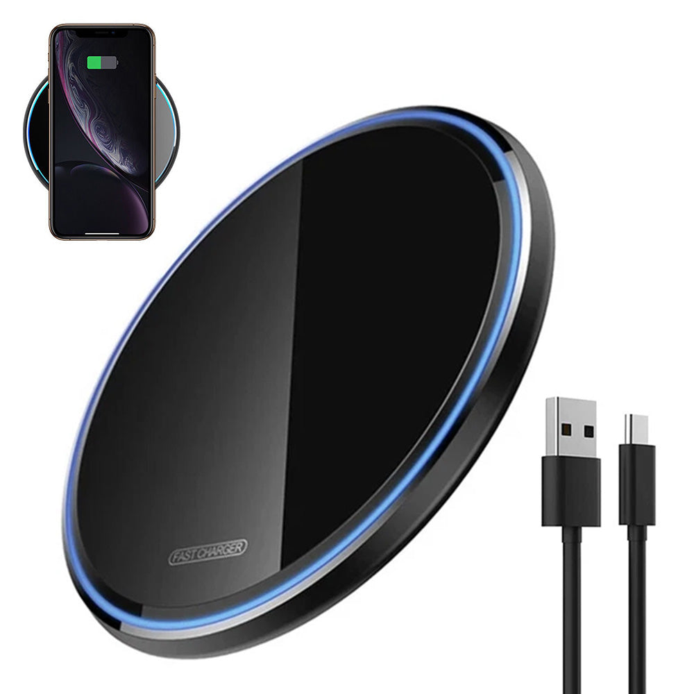 Fast Wireless Charger Pad with Mirror Surface for Phone