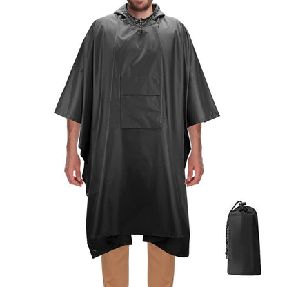 3 in 1 Portable Rain Poncho Waterproof Lightweight Emergency Raincoat with Pocket