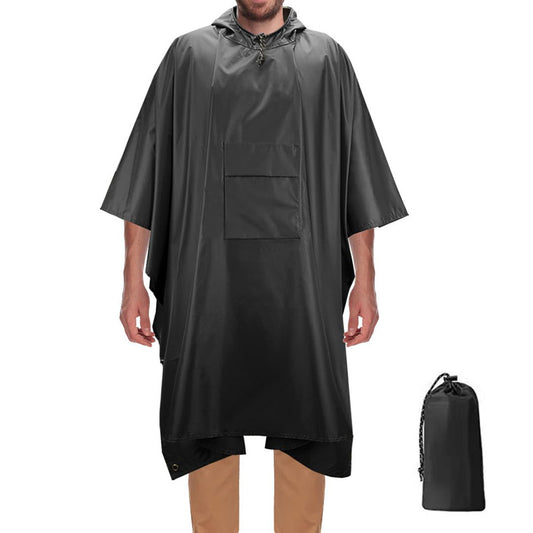 3 in 1 Portable Rain Poncho Waterproof Lightweight Emergency Raincoat with Pocket