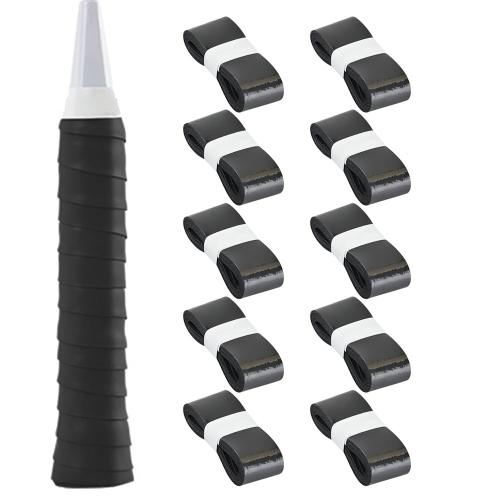 10Pcs Tennis Racket Grip Tapes PU Anti-Slip Overgrip Badminton Pickleball