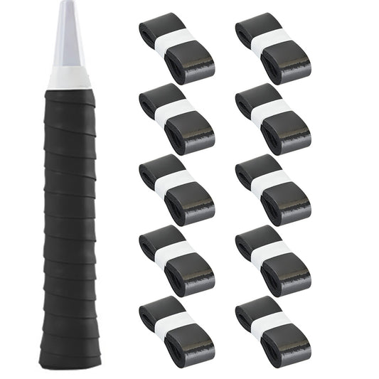 10Pcs Tennis Racket Grip Tapes PU Anti-Slip Overgrip Badminton Pickleball