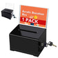 Lockable Suggestion Box with Keys Desktop Collection Box for Voting Donations Suggestions