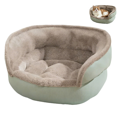 Soft Dog Bed for Indoor Anti Slip Pet Bed for Small Medium Dog Cat-Green