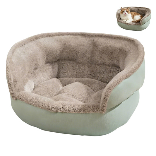 Soft Dog Bed for Indoor Anti Slip Pet Bed for Small Medium Dog Cat-Green