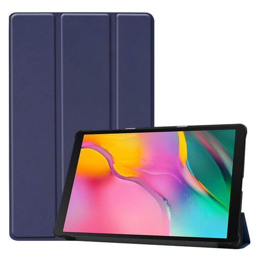 PU Leather Trifold Stand Case for Fire HD 10 2021 2023-Dark Blue