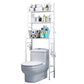 3 Tier Shelf Over Toilet Storage Rack With Paper Holder And Hooks