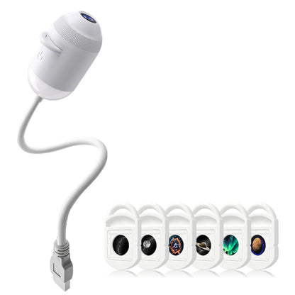 2 in 1 Galaxy Projector Starry Sky Night Light USB Projection Films Lamp