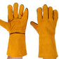 Double Layer Leather Welding Gloves Heat Resistant Fireproof Safety Gloves