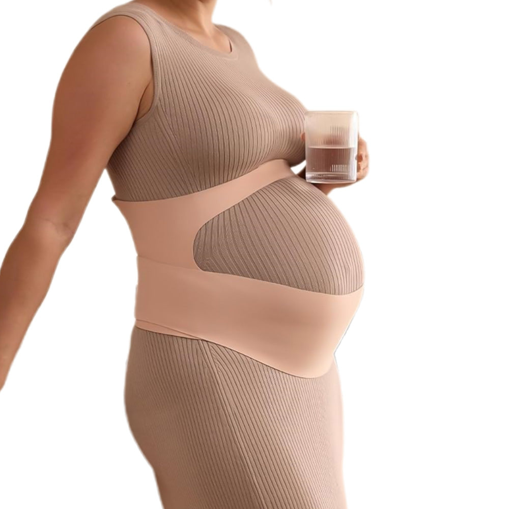 Maternity Pregnancy Belly Band Invisible Pregnancy Belt-Beige