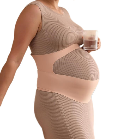 Maternity Pregnancy Belly Band Invisible Pregnancy Belt-Beige