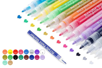 DIY Nail Art Paint Pen Set Quick Drying Acrylic Paint Markers Nail Dotting Drawing Pens for Manicure