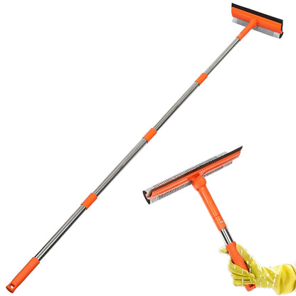 2 in 1 Extendable Window Squeegee Cleaner for Glass Car and Shower