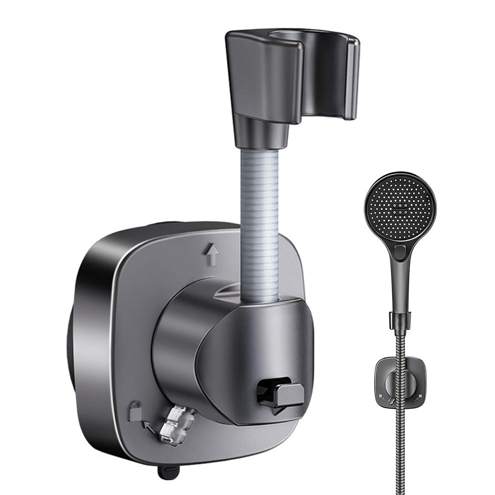 Detachable Suction Cup Shower Head Holder 360 Degree Rotation Adjustment for Bathroom Bathtub Rental Hotel