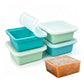4Pcs Silicone Freezer Tray for Soup Ice Cubes Food Storage Portion Control