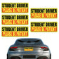 5Pcs Student Driver Reflective Please Be Patient Car