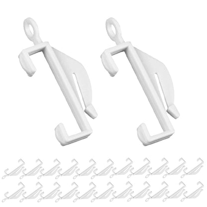 24 Pack PVC Curtain Track Rollers Side Glide Pulleys for Curtain Tracks