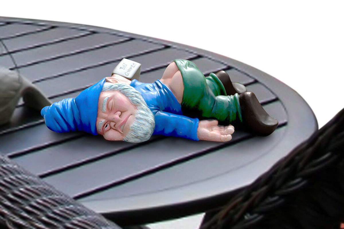Funny Drunk Garden Gnome Patio Ornament Rude Passed Out Statue for Yard Decor