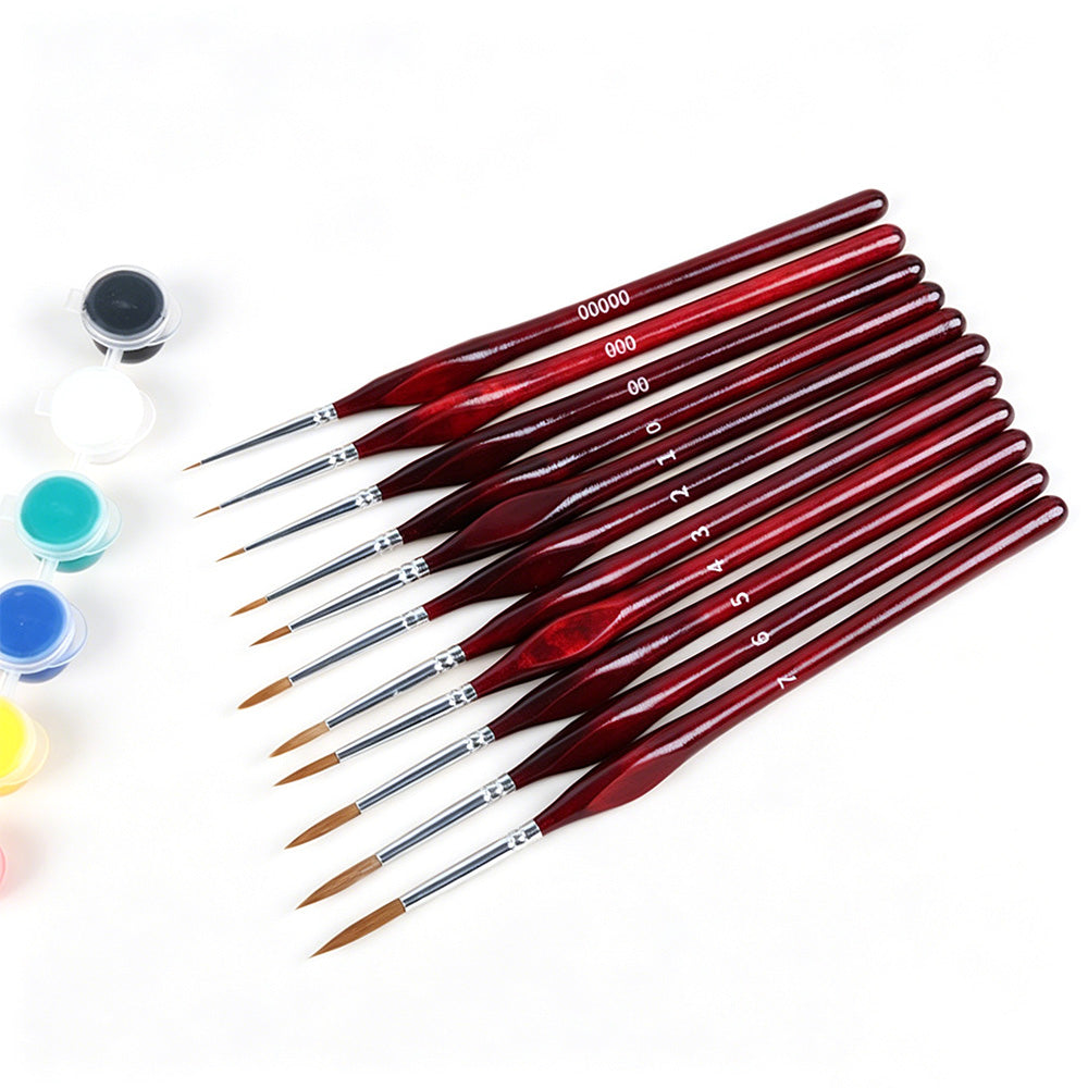 11 PCS Artist Paint Brush Set Detail Painting Brush for Watercolor Acrylic Oil