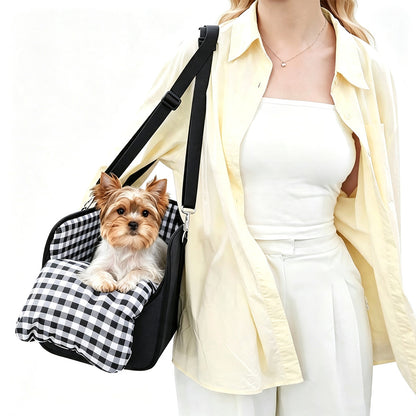Oxford Fabric Center Console Pet Vehicle Seat Carrier for Small Dogs Cats