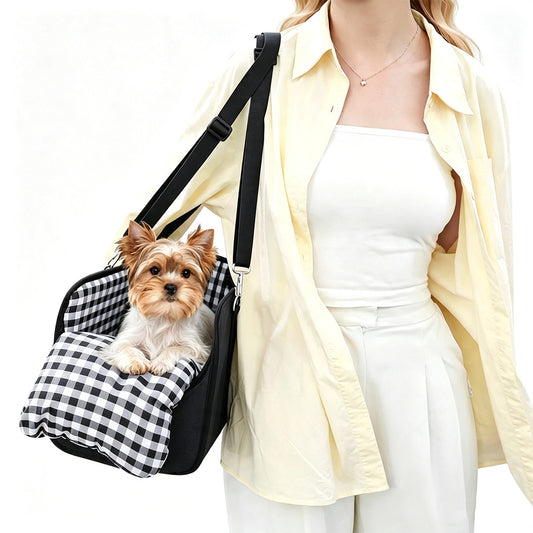 Oxford Fabric Center Console Pet Vehicle Seat Carrier for Small Dogs Cats