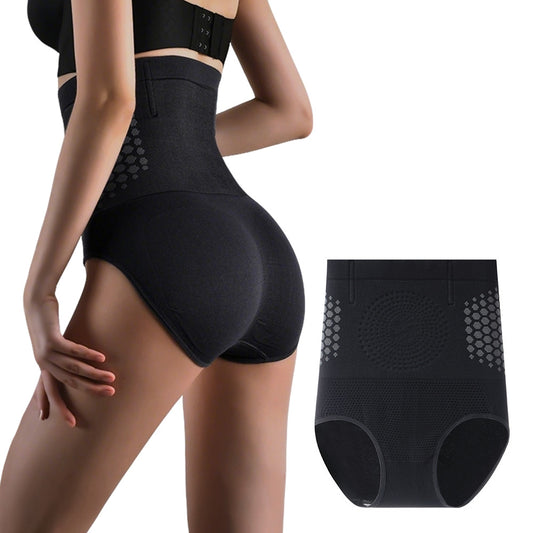 High Waist Shapewear Panty Seamless Postpartum Underwear-Black