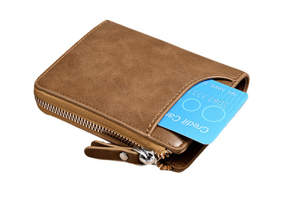 RFID Blocking PU Wallet Anti-theft Cash Credit Card Holder ID Purse