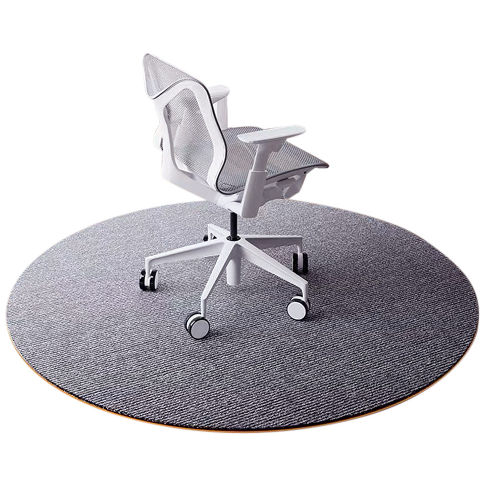Round Office Chair Mat Anti Slip Floor Protector for Home Office-Grey