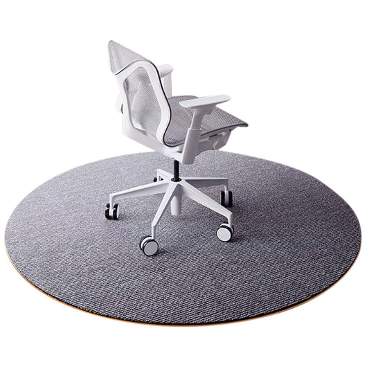 Round Office Chair Mat Anti Slip Floor Protector for Home Office-Grey