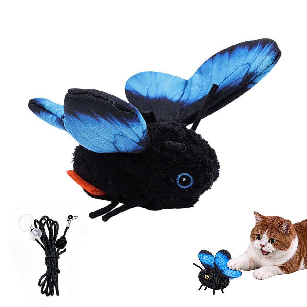 Electric Butterfly Cat Toy with Flapping Wings 3 Modes and Touch Activation