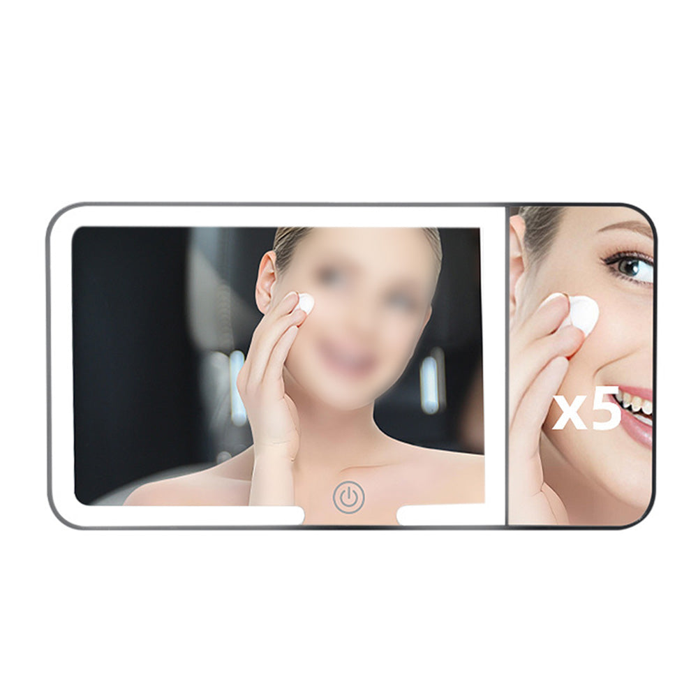 Car Sun Visor Vanity Mirror with Lights 5X Magnification Makeup Mirror for SUV Truck