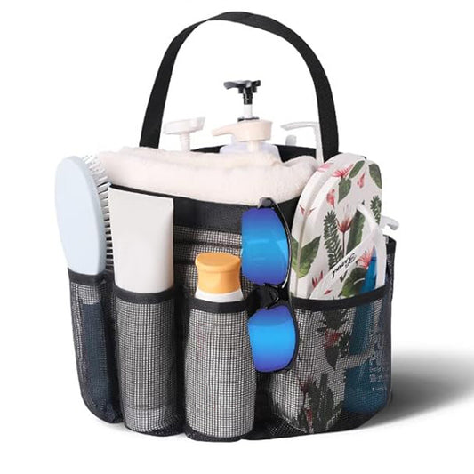 Mesh Shower Caddy Bag Hanging Toiletry Organizer For Travel And Gym