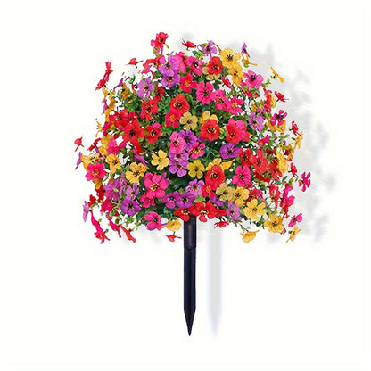 Artificial Daisies Potted Plant UV Resistant Fake Flowers for Outdoor Garden Porch