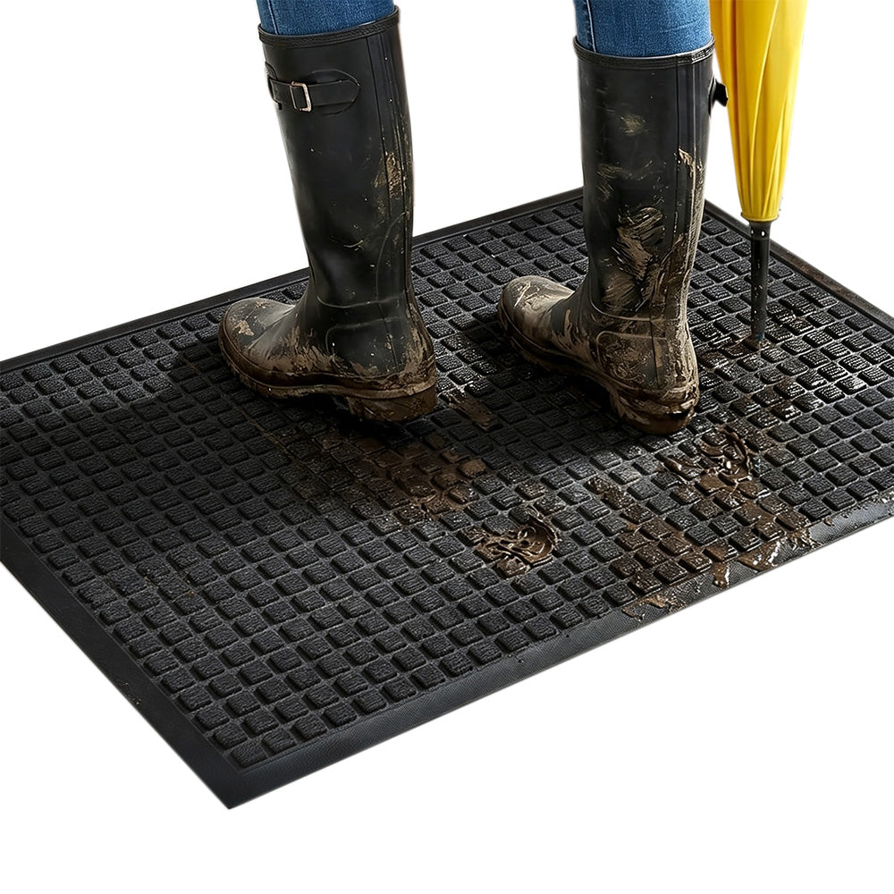 45x75cm PVC Entrance Floor Mat with Slip Resistant Rubber Backing