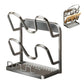 Kitchen Pot Lid Storage Rack Carbon Steel Holder with Drip Tray Organizer