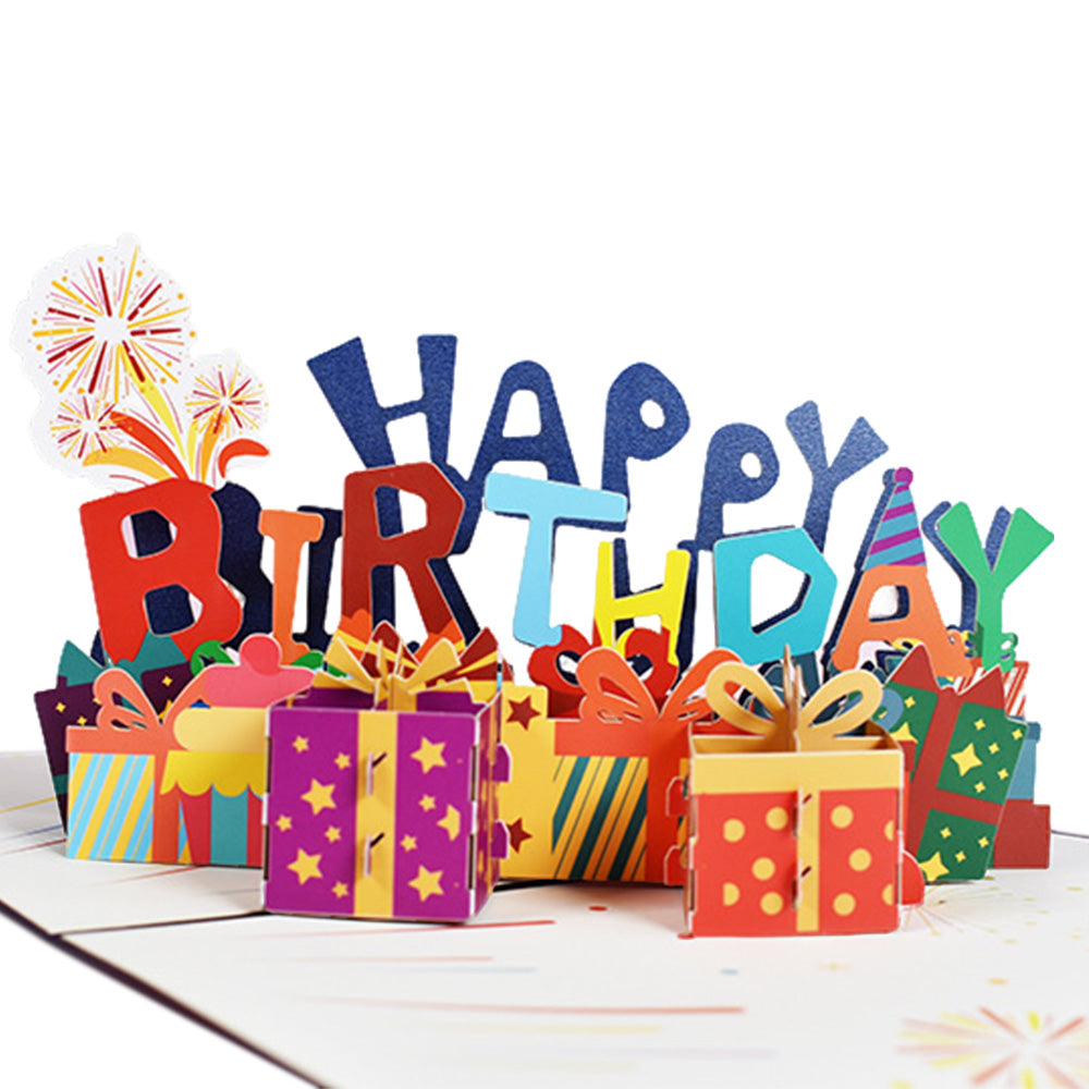 3D Pop Up Happy Birthday Card with Envelope